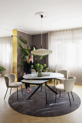 Giove round and oval dining table - myhome